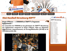 Tablet Screenshot of handball-aspttstrasbourg.com